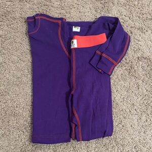 Purple and Red merino wool base layer  Set size 6 years